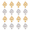 UNICRAFTALE 16Pcs 2 Colors 304 Stainless Steel Pendants Mushroom Charm Golden Charms Small Hole Charms Hole 1.8mm for Braclet Necklace Earring Jewelry Making Real Gold Plated and Stainless Steel Color