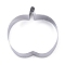 Tarnish Resistant 304 Stainless Steel Cookie Cutters, Cookies Moulds, DIY Biscuit Baking Tool, Apple, Stainless Steel Color, 70x69x18mm, Inner Size: 69x68mm