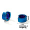 Fashionable 304 Stainless Steel Mirror Polished Hoop Earrings for Hip-hop Street Style, Blue, 13x3mm
