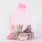 Organza Gift Bags with Drawstring, Wedding Party Christmas Favor Gift Bags, Organza Pouches for Potpourri, Pink, 23x17cm