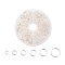 1 Box of Iron Jump Rings, Mixed Size, Open Jump Rings, Silver Color Plated, 18~21 Gauge, 4~10x0.7~1mm, Inner Diameter: 2.6~8mm, about 1600pcs/box, Packaging Box: 8x2cm