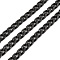 PVD Vacuum Plating 304 Stainless Steel Cuban Link Chains, Unwelded, with Spool, Electrophoresis Black, 7x5x1.5mm, about 32.81 Feet(10m)/Roll
