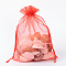 Organza Gift Bags with Drawstring, Wedding Party Christmas Favor Gift Bags, Organza Pouches for Potpourri, Red, 23x17cm