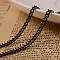 304 Stainless Steel Twisted Chains Curb Chains, Unwelded, with Spool, Electrophoresis Black, 4x3x0.8mm, about 32.8 Feet(10m)/roll