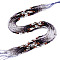 Natural Mixed Gemstone Beads Strands, Round Beads, Faceted, 3~3.5x3mm, Hole: 0.5mm, about 129~132pcs/strand, 15.16''~15.55''(38.5~39.5cm)