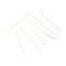 Brass Flat Head Pins, Long-Lasting Plated, Real 18K Gold Plated, 63x0.7mm, Head: 2mm