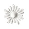 Non-Tarnish 304 Stainless Steel Pendants, Flower Charms, Stainless Steel Color, 46.5x44x4mm, Hole: 3mm