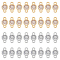 SUPERFINDINGS 32Pcs 2 Colors Cubic Zirconia Links Rhinestones Bracelet Necklace Connector Pendant Crystal Diamond Round Charming Connectors for Jewelry Making, Hole: 1.2mm