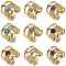 Natural & Synthetic Gemstone Finger Rings, 304 Stainless Steel Multi-layer Open Cuff Rings, Real 18K Gold Plated, 19.5mm, Adjustable