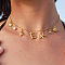 Bohemian Summer Beach Style 18K Gold Plated Shell Shape Initial Pendant Necklaces
