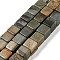Natural Polychrome Jasper/Picasso Stone/Picasso Jasper Beads Strands, Cube, 6~6.5x6~6.5x6~6.5mm, Hole: 1.2mm, about 63~64pcs/strand, 15''~15.16''(38.1~38.5cm)