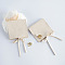 Microfiber Jewelry Storage Gift Pouches, Envelope Bags with Flap Cover, for Jewelry, Watch Packaging, Square, Wheat, 6x6cm