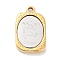 304 Stainless Steel Pendants, Rectangle with Twelve Constellations Charm, Golden & Stainless Steel Color, Cancer, 23x14.5x3mm, Hole: 2mm