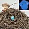 Luminous Resin Mushroom Display Decoration, Glow in the Dark, Micro Landscape Car Desktop Ornaments, Sky Blue, 15x14mm, 10pcs/bag