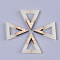 Resin & Walnut Wood Pendants, Triangle, WhiteSmoke, 27.5x24x3.5mm, Hole: 1.8mm