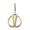 Stainless Steel Scissors, with Zinc Alloy Handle, Golden, 16.8x8.8x1.5cm