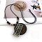 Bohemian Wood Donut Alloy Pendant Long Necklaces for Women, Antique Bronze, Abacus, 35.43 inch(90cm)
