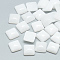 Natural White Jade Cabochons, Square, 10x10x5mm