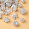 Opaque Acrylic Beads, Glitter Beads, Mixed Shapes, Light Grey, 10.5~17x11~20x5.5~13.5mm, Hole: 1.6~3mm