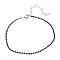 304 Stainless Steel Rhinestone Cup Chain Bracelets, with Lobster Claw Clasps, Stainless Steel Color, 8-3/8 inch(21.2cm)