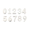 Tarnish Resistant 201 Stainless Steel Number Charms, Mixed, 11x5.5~8x0.5mm, Hole: 1mm