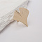 Fashionable Vintage Style Alloy Finger Rings, Golden, Leaf, 42x40mm