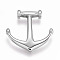 Tarnish Resistant 304 Stainless Steel Beads, No Hole/Undrilled, Anchor, Stainless Steel Color, 23x23x4mm