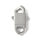 316 Surgical Stainless Steel Bayonet Clasps, Oval, Stainless Steel Color, 25x14.5x4mm, Hole: 3.5x5mm