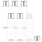 PET Refillable Lotion Bottles, with Plastic Plug, Silver, 3.75x12.5cm, Capacity: 100ml(3.38fl. oz)