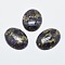Amethyst Cabochons, with Gold Line, Oval, 30x22x6mm