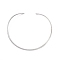 Non-Tarnish 304 Stainless Steel Floral Textured Wire Necklace Making, Rigid Necklaces, Minimalist Choker, Cuff Collar, Stainless Steel Color, 0.36cm, Inner Diameter: 5-1/2 inch(14cm)