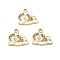 Zinc Alloy Enamel Pendants, Animal Charms, Golden, Dog, 13.5x15.5x1.5mm, Hole: 1.5mm