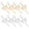 16Pcs 2 Colors 304 Stainless Steel Pendants, Laser Cut, Sword Charm, Mixed Color, 23x10x1mm, Hole: 1.6mm, 8pcs/color