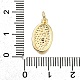 Латунные микропаве прозрачные подвески с фианитом KK-V011-58G-3