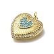 Латунные микро проложить кубического циркония подвески KK-C090-42G-06-2