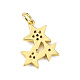 Латунные микропаве прозрачные подвески с фианитом KK-WH0035-76-2