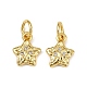 Латунные микро проложить кубического циркония подвески KK-D375-34G-01-1