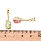 Латунные микропаве прозрачные подвески с фианитом KK-N254-214G-3