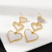 Серьги-гвоздики из циркония EJEW-H154-14G