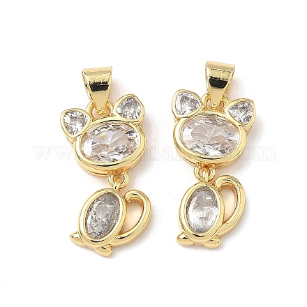 Латунные микро проложить кубического циркония подвески KK-Q068-02G-1
