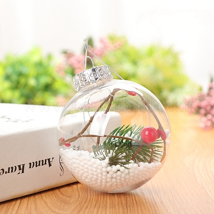 Украшения из прозрачных пластиковых наполняемых шариков XMAS-PW0002-02A-03-1