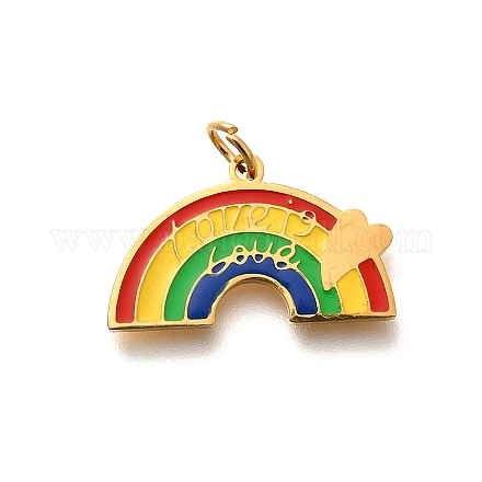 Эмалевые подвески из нержавеющей стали Pride 304 STAS-B079-01G-12-1