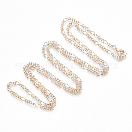 Изготовление колье из цепочки Figaro из латуни MAK-T006-03RG-1