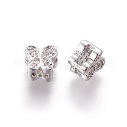 Латунные микро проложить кубического циркония слайд подвески ZIRC-E161-36P-1