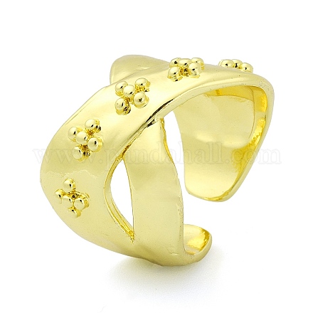 Кольцо из латуни с открытой манжетой RJEW-B051-30G-1