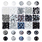 300Pcs 15 Style Baking Painted/Spray Painted Crackle/Drawbench Transparent Glass Beads Strands, Spray Painted, Round, Mixed Color, 8mm, Hole: 1.3~1.6mm, 20pcs/style