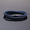 Nylon Cord Bracelets for Men Women, with Magnetic Alloy Clasp, Marine Blue, 7-7/8 inch(20cm)
