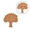 Cardboard Earring Display Cards, Tree, BurlyWood, 55x57x0.4mm, Hole: 1.2mm