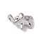 Brass Pendants, Cadmium Free & Nickel Free & Lead Free, Elephant Charms, Platinum, 8.5x13.5x6mm, Hole: 3x2mm