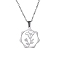 Non-Tarnish 304 Stainless Steel Pendant Necklaces, September Morning Glory, 16.14~19.69 inch(41~50cm)